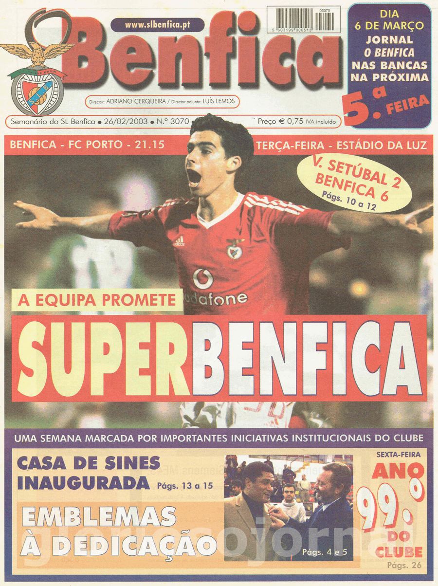 jornal o benfica 3070 2003-02-26